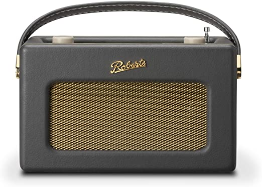 Roberts Radio Retro DAB/DAB  FM Wireless Portable Digital Bluetooth Radio Alexa Voice Controlled Smart Speaker Revival iStream 3 - Charcoal Grey