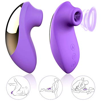 BOMBEX Clitoral Sucking Vibrator, Clit Sucker with 10 Frequencies, Waterproof & Rechargeable Clitoris Nipple Stimulator, Adult Sex Toy for Women Couple (Purple)