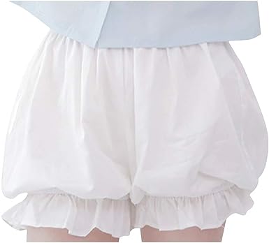 CRB Fashion Lolita Maid Ruffle Shorts For Womens Teens Teenagers 100% Cotton Pants Bloomers