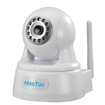 Wireless Camera HooToo IP Camera HT-IP211HDP HD 720p WiFi PanTilt Night Vision Motion Detection Email Alert Smart Phone White