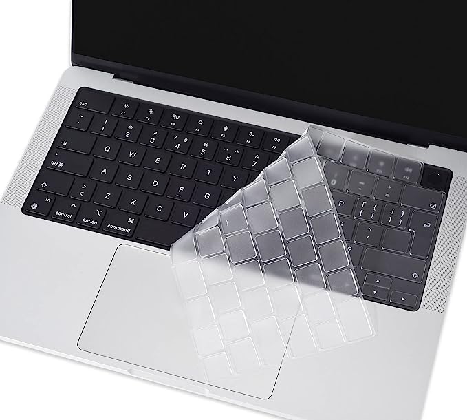 CaseBuy Premium Keyboard Cover for 2023 MacBook Air 15.3 inch M2 Chip A2941 & 2023 2022 Macbook Air 13.6 inch M2 A2681 EU Layout Keyboard Protector -Clear
