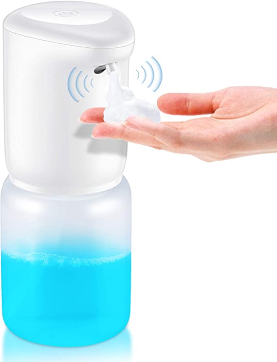 LAOPAO Soap Dispenser, Foaming Soap Dispenser Automatic Soap Dispenser for Kids, Xmas Gifts Infrared Sensor Soap Pump Hand Washer Dispenser 400ml for Bathroom Kitchen