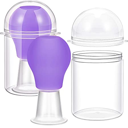 2 Pieces Nipple Sucker Nipple Aspirator Puller for Nipple Retraction and Breastfeeding Flat Inverted Nipples (Purple)