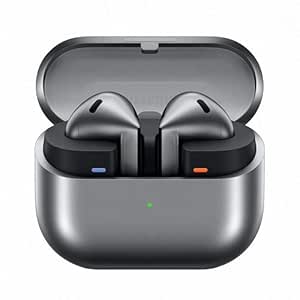 Samsung Galaxy Buds 3 (Silver) with Galaxy AI powered Real-time Interpreter | 24-bit Hi-Fi Audio | Up to 36H battery | IP57