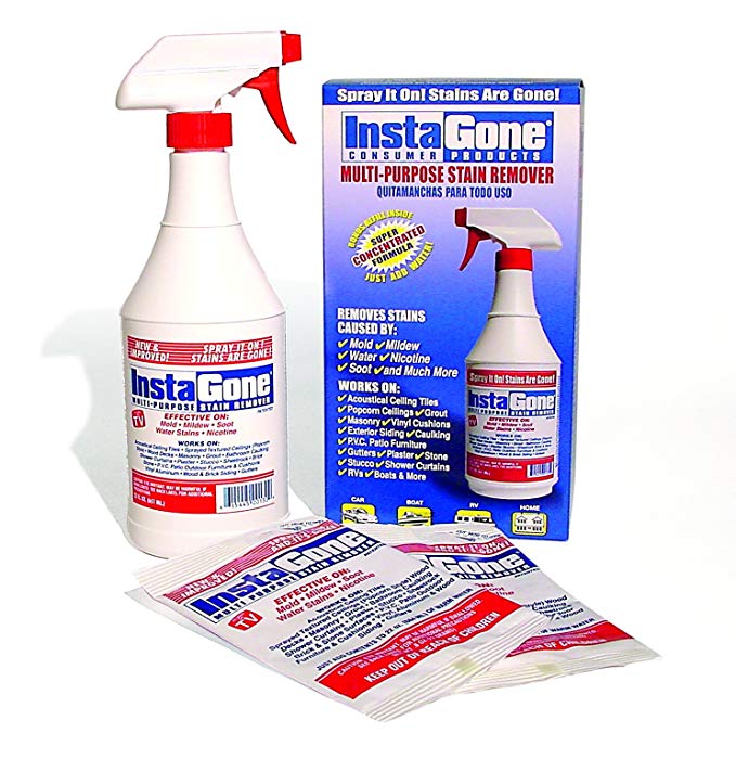 Manufacturer's Instagone Retail Box- 1, 22 oz. Spray Bottle   2, .8 oz. Concentrated Powder Packets