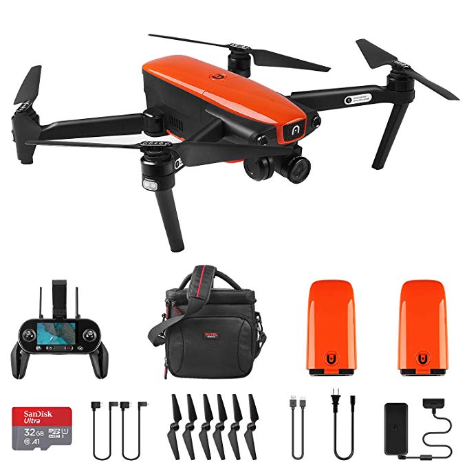 Autel Robotics EVO Foldable Drone Camera 60FPS 1080P 4K Camera Live Video with Wide-Angle Lens 30 Minutes Flying Time and Three-Way Obstacle Avoidance Mini Quadcopter(only 32G SD)