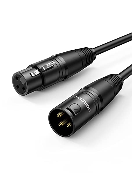 UGREEN Mikrofonkabel XLR Stecker auf XLR Busche Schwarz (5M)