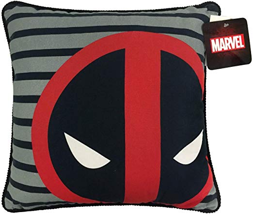 Jay Franco Marvel Deadpool Decorative Pillow, Gray/Red