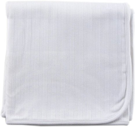 Hudson Baby Organic Receiving Blanket, White