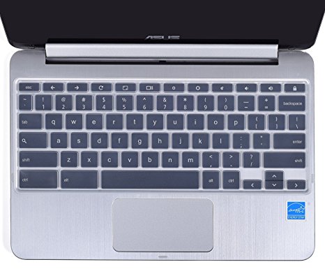 For ASUS ChromeBook Flip 10.1-Inch Ultra Thin Silicone Keyboard Protector Cover for ASUS Chromebook Flip 10.1" Convertible 2 in 1 Touchscreen US Verson (Clear)