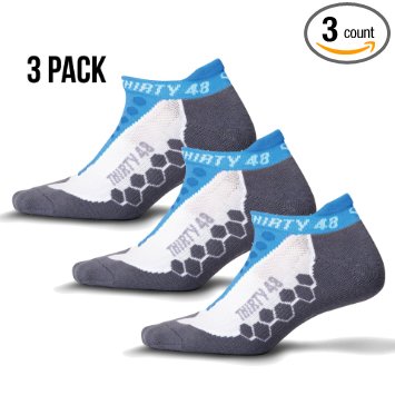 Thirty48 Running Socks Unisex, CoolMax Fabric Keeps Feet Cool & Dry 1,3&6 Pairs