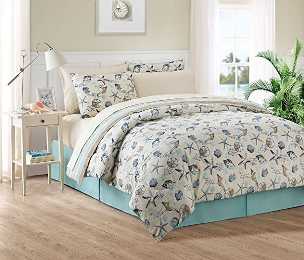 Avondale Manor Bayshore 8-Piece Comforter Set, Queen, Blue