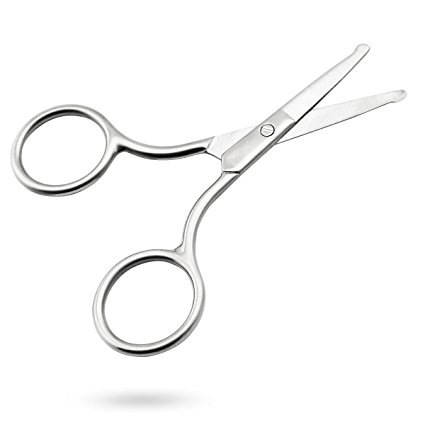 IBEET Safety Nose Scissor,Facial Hair Scissors Nose Hair Trimmer 3.5"