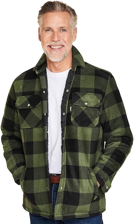 Champion Mens Kinross Fleece Padded Lumberjack Style Shirt