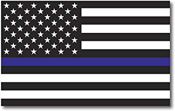 Thin Blue Line American Flag Magnet Decal 5 x 8 Heavy Duty for Car Truck SUV - in Support of Police and Law Enforcement Officers