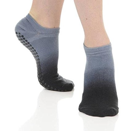 Great Soles Women's Ombre Dyed Grip Socks for Pilates, Yoga, and Barre One Size