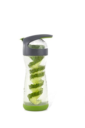 Full Circle Wherever Water Cucumber Glass Water Bottle, 20 oz