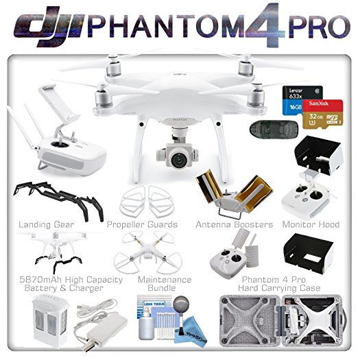 DJI Phantom 4 Pro Quadcopter (DJI CP.PT.000488) w/ eDigitalUSA Intelligent Flight Bundle