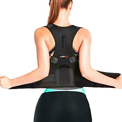 VPX Magnetic Posture Corrector Men & Women | Fully Adjustable Padded Back Supporter, Straightener, Trainer | All Day Pain Relief & Lumbar Support | Neck, Spine Stretcher, Shoulders Correction, Braces