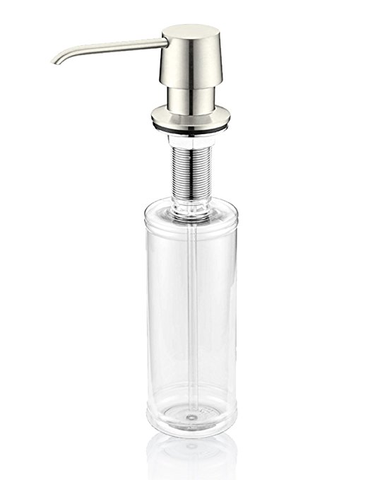 Soap Dispenser, Aoleca Stainless Steel Kitchen Sink Countertop Foam Dispenser Bottle Built in Hand Soap Dispenser Pump