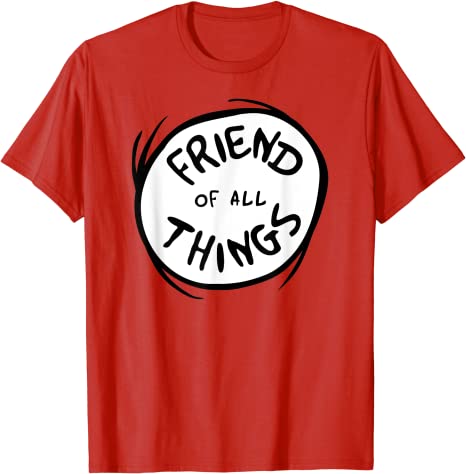 Dr. Seuss Friend of all Things Emblem RED T-shirt