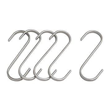 Ikea Stainless Steel S-hook 700.113.97, 2.75-inch, Pack of 5