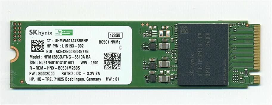 SK hynix 128GB PCIe NVMe M.2 SSD Internal Solid State Drive HFM128GDJTNG-83A0A BA OEM Package