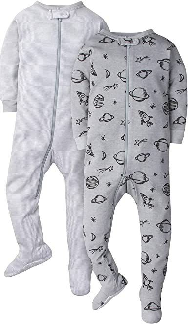 Gerber Baby Boys 2-Pack Footed Unionsuit