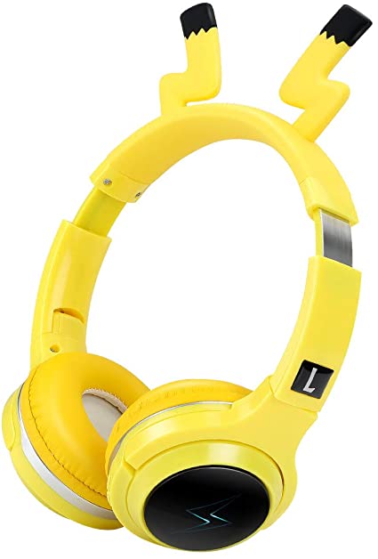 Kids Wireless Headphones, Boys Bluetooth Headset Adjustable Headband with Mic, Stereo Sound Childrens Bluetooth Headphones Over Ear for School Home, Travel (3.5mm Jack Audio Cable Included)