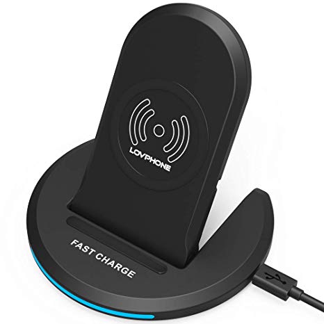 Wireless Charger,LOVPHONE Qi-Certified Wireless Charger for iPhone X, iPhone 8/8 Plus, Samsung Galaxy S9/S9 /S8/S8 /S7/Note 8 and More,Standard Charge for All Qi Devices