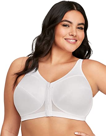 Glamorise Women's MagicLift Front Close Posture Back Support Bra #1265