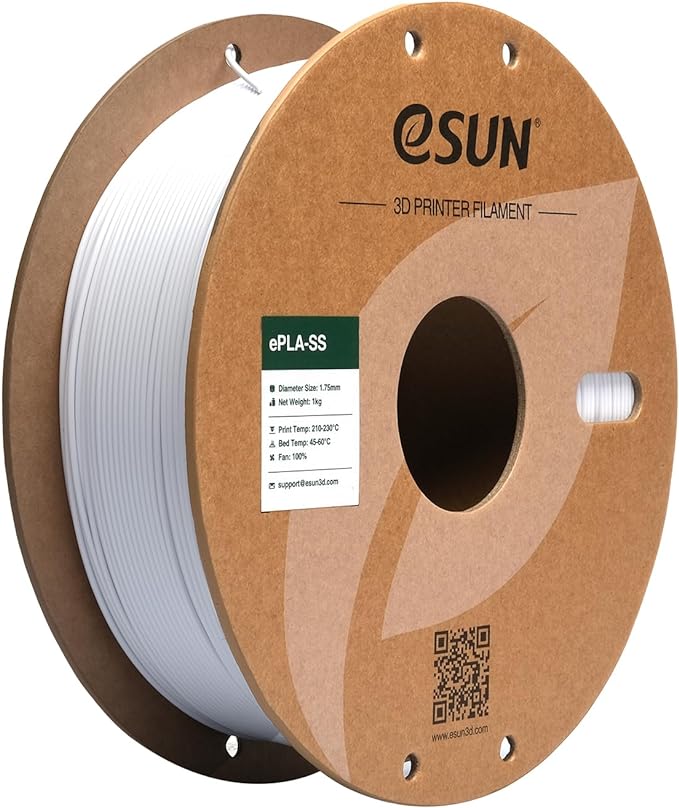 eSUN Super Speedy PLA Filament 1.75mm, 3D Printer Filament Super High Speed PLA for Fast Printing, 1KG Spool (2.2 LBS) 3D Printing Filament for High Speed 3D Printers, Cold White