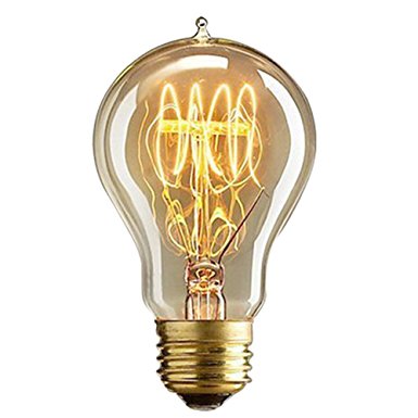 ANYQOO Dimmable Edison Light Vintage Bulbs Dimmer Filament Antique Base (E26/E27) 40W