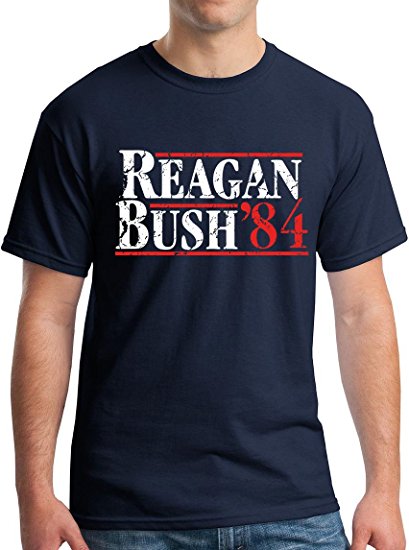 Reagan Bush 1984 Republican Presidential Election GOP T-Shirt