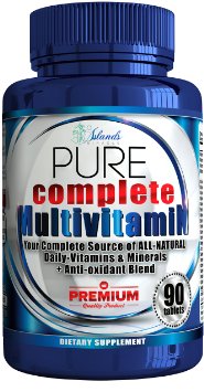 Daily Multivitamin   Antioxidant For Men & Women All Natural Vitamins A, B Complex, C, Vitamin D3 2000 IU, E, Biotin Best Complete Multivitamins & Minerals Supplements (Full 3 Month Supply)