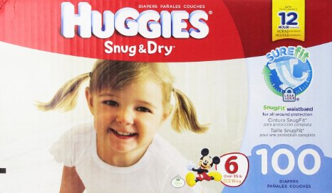 Huggies Snug and Dry Diapers Size 6 100 Count