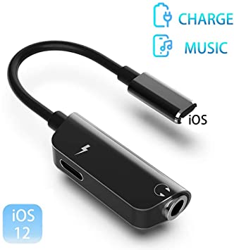 Headphones Adapter for iPhone Adaptor Converter Earbuds Dongle Jack Adapter to 3.5mm AUX Audio Jack Splitter Cable Earphone Adapter for iPhone SE2/11/X/XS MAX/XR/7/7P/8/8P Accessories Support All iOS