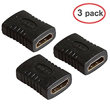 LINESO HDMI Female to Female Adapter Gold Plated High Speed HDMI Female Coupler 3D&4K Resolution