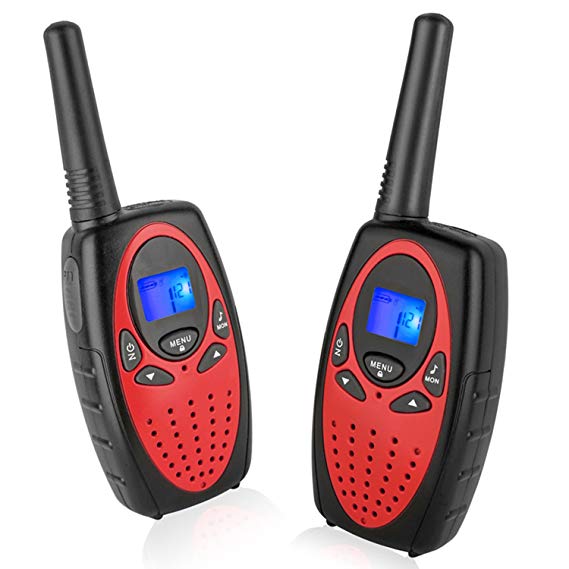 Walkie Talkies Long Range, Topsung M880 FRS Two Way Radio for Adults with Mic LCD Screen/Durable Wakie-Talkies with Noise Cancelling for Men Women Outdoor Adventures Cruise Ship (Red 2 in 1)