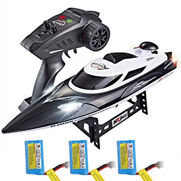 ElementDigital HJ806 RC Boat 2.4GHz 35km/h Fast Remote Control Speedboat with 3 Batteries Professional RC Boat 200m Control Distance for Kids and Adults