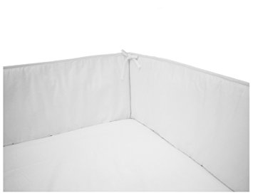 TL Care 100% Cotton Percale Crib Bumper, White