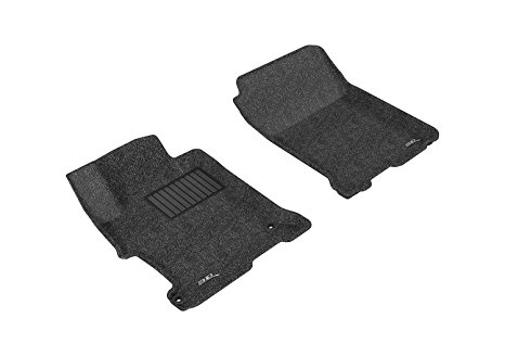 3D MAXpider Front Row Custom Fit Floor Mat for Select Honda Accord Models - Classic Carpet (Black)