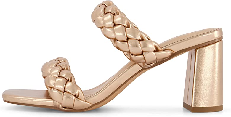 Dunes   CUSHIONAIRE Technology Women's Iris braided Heel Sandal  Memory Foam Insoles and Wide Widths Available