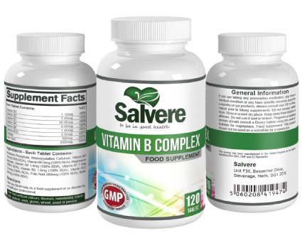 Vitamin B Complex - contains Vitamin B1 B2 B3 B5 B6 B12 D-Biotin and Folic Acid - essential vitamins for healthy living - improve metabolism - increase energy levels - improve memory and concentration