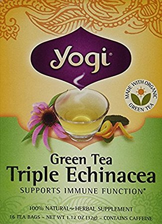 Yogi Green Tea Triple Echinacea, 16 ct