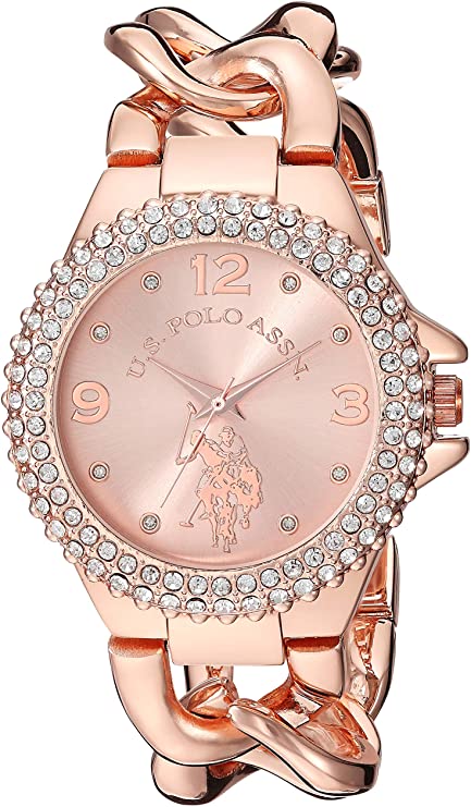 U.S. Polo Assn. Women's Quartz Stainless Steel and Alloy Watch, Color:Rose Gold (Model: USC40226)