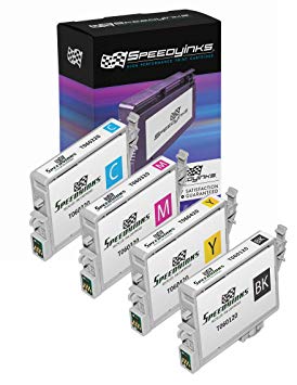 Speedy Inks Remanufactured Ink Cartridge Replacement for Epson T060220 ( Black,Cyan,Magenta,Yellow , 4-Pack )
