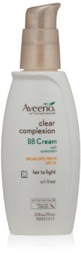 Aveeno Facial Moisturizers Clear Complexion BB Cream, Fair To Light, 2.5 Fluid Ounce