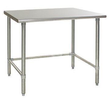 WORKTABLE SG WORK TABLE WITH REMOVABLE CROSSBAR. NSF APPROVED. (48" Long x 24" Deep)
