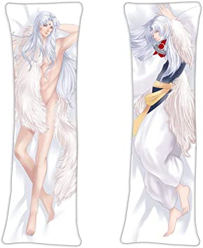 NiyoKE Sesshomaru Inuyasha Male Anime Body Pillowcase 150cmx50cm(59inx19.6in) 2 Two Way Tricot Japanese Hugging Fans Gift Throw Pillow Cover